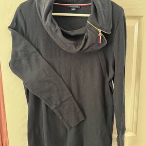 TH Navy Waffle Knit with Zipper Detail